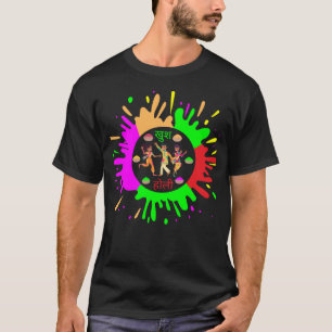 Camiseta Feliz Festival Holi Cor Índia Mulheres Homens G