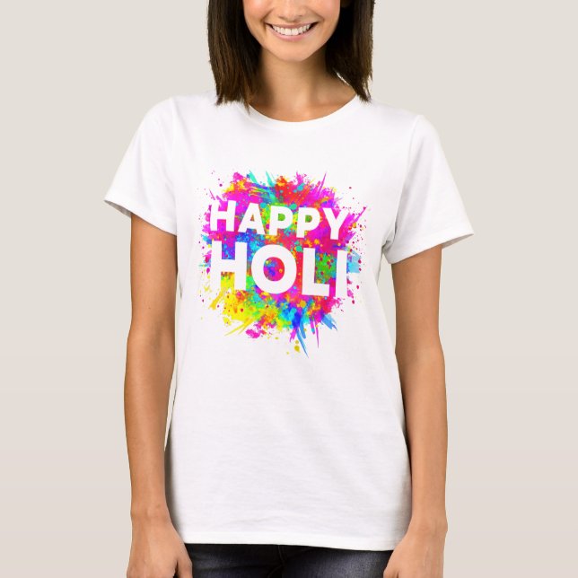 Camiseta Feliz Festival Holi de Cores (Frente)