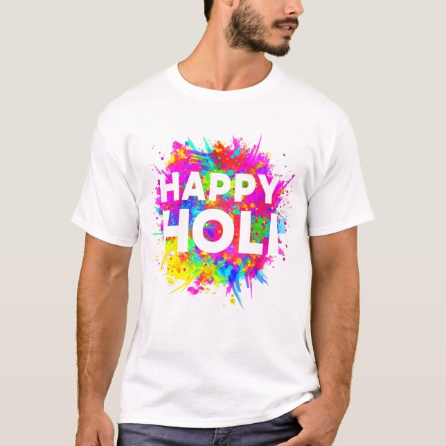 Camiseta Feliz Festival Holi de Cores (Frente)