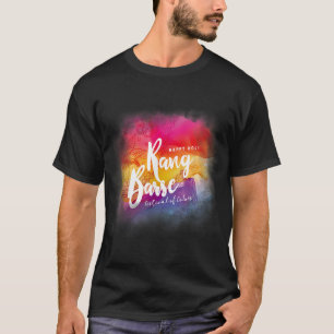Camiseta Feliz Festival Holi Para Mulheres Crianças Homens 