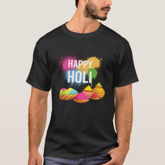 Camiseta Feliz Festival Holi Primavera Colorida Índia Hindu