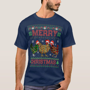 Camiseta Feliz Fickenmas Festa de Natal de Frango Furioso N