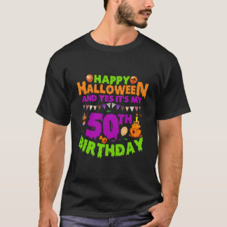 Camiseta Feliz Figurino De Halloween É A Minha 50ª Parte De