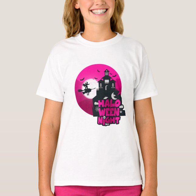 Camiseta Feliz Figurino de Halloween para T-Shirt (Frente)