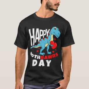 Camiseta Feliz Filho Dia de as mães Para A Mãe Rawr Trex Di