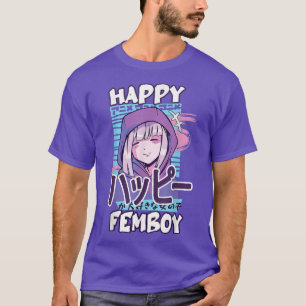 Camiseta Feliz filme de anime bonitinho com felicidade na d