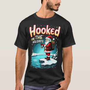 Camiseta Feliz Fishmas Design Divertido de Natal de Pesca