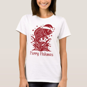 Camiseta Feliz Fishmas, Natal Pescaria