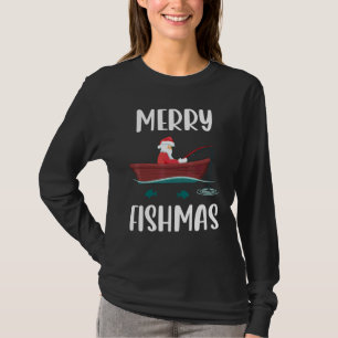 Camiseta Feliz Fishmas Natal Xmas Pescaria Peixe Pescador