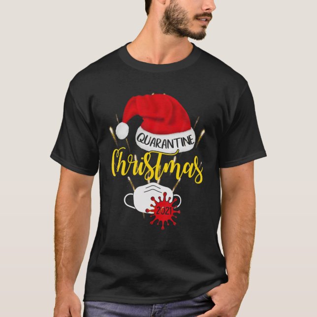 Camiseta Feliz Fitmas E Um Feliz ano novo Engraçado (Frente)
