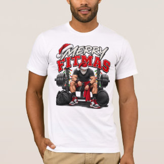 Camiseta Feliz Fitmas Mais Forte do que Meus Pretextos de N