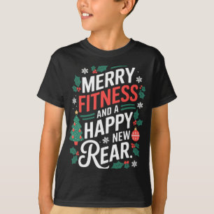 Camiseta Feliz Fitness E Um Feliz Ano Novo Fitmas Natal