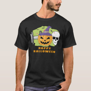 Camiseta Feliz Fitness Halloween - Caveira Assustadora e Ab