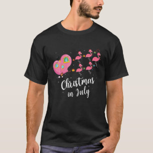 Camiseta Feliz Flamingo Cor-De-Rosa, Engraçado, Natal Do C