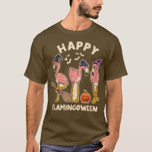 Camiseta Feliz Flamingoween Divertido Amante de Flamingo Ha