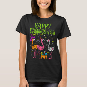 Camiseta Feliz Flamingoween Y Flamingos Funny Cos de Hallow