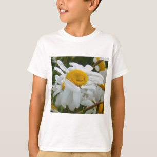 Camiseta Feliz Flor - Feliz Rosto Sorrindo Margarida