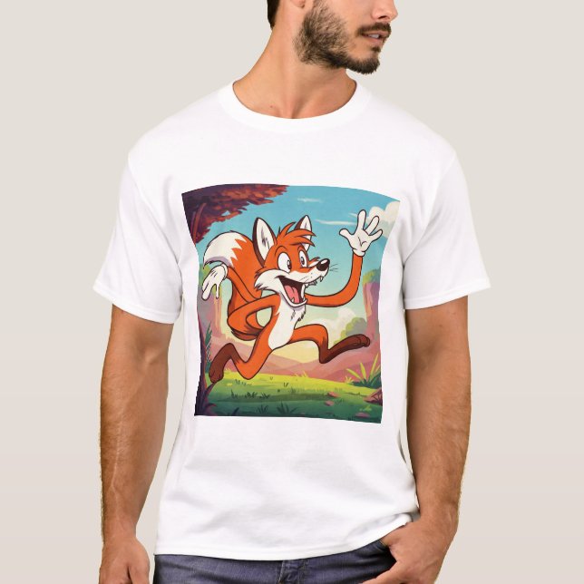 Camiseta Feliz Floresta Fox: Uma Aventura Animada (Frente)