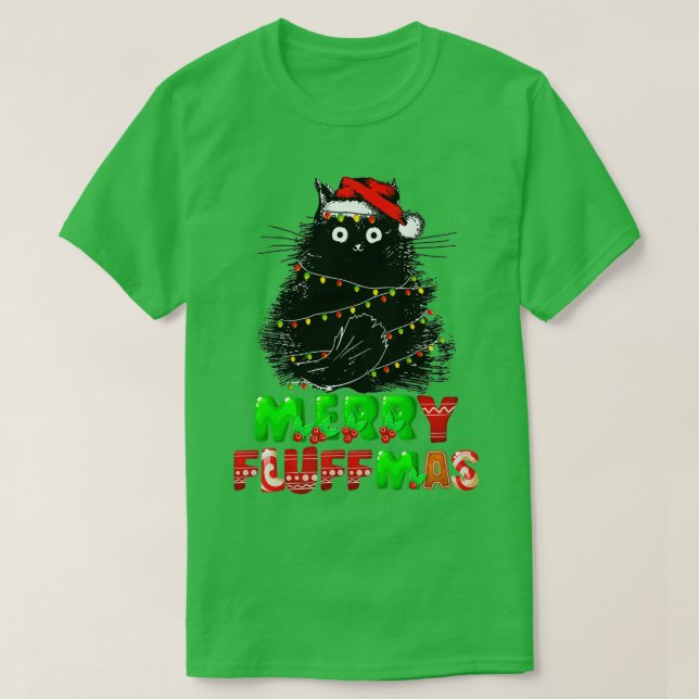 Camiseta Feliz Fluffmas Catmas natal Papais noeis de tomo d (Frente do Design)