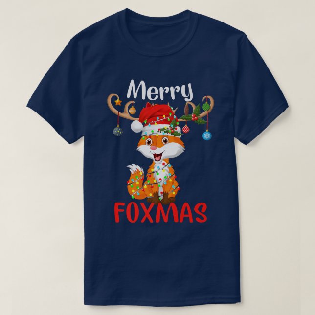 Camiseta Feliz Fomas Divertido Fo Enfeites De Natal Luzes S (Frente do Design)