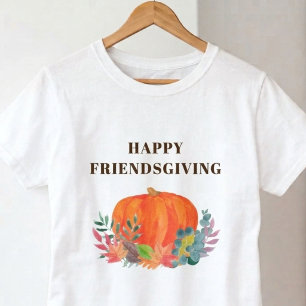 Camiseta Feliz Friendsgiving Abóbora