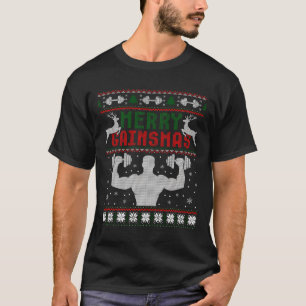 Camiseta Feliz Gainsmas ganha peso subindo no Natal