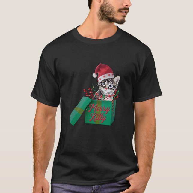 Camiseta Feliz Gatinho, Feliz Natal (Frente)
