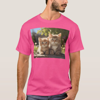 Camiseta Feliz Gato Bebê com a Mãe