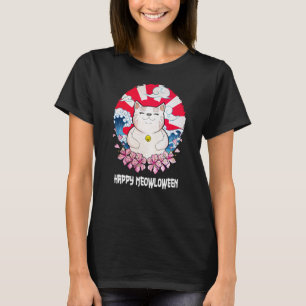 Camiseta Feliz Gato das Meowloween Kitten Gato Assustador M