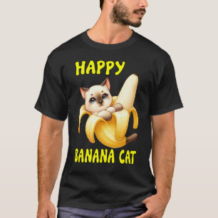 Camiseta Feliz Gato de Banana: Peça a Felicidade