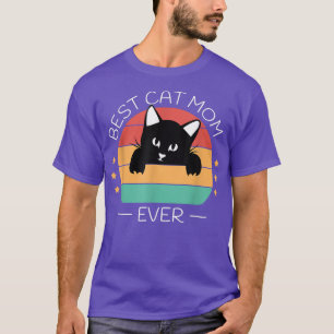 Camiseta Feliz Gato de Vintage Mãe, Melhor Gato Mãe de Algu