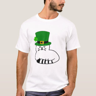 Camiseta Feliz Gato Gatinho do Dia de São Patrício