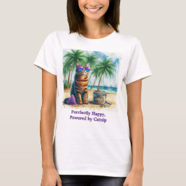 Camiseta Feliz Gato Gato Engraçado Amantes de Gato