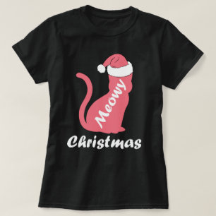 Camiseta Feliz Gato Gato, Papais noeis de Lover, Feliz Nata
