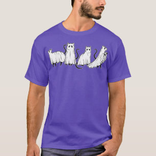Camiseta Feliz Gato Ghost Black Halloween Para Cat 2417