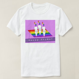 Camiseta Feliz Gato LGBT Com Bandeira Arco-Íris