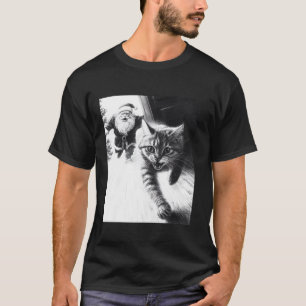 Camiseta Feliz Gato Selfie Com Papais noeis De Natal