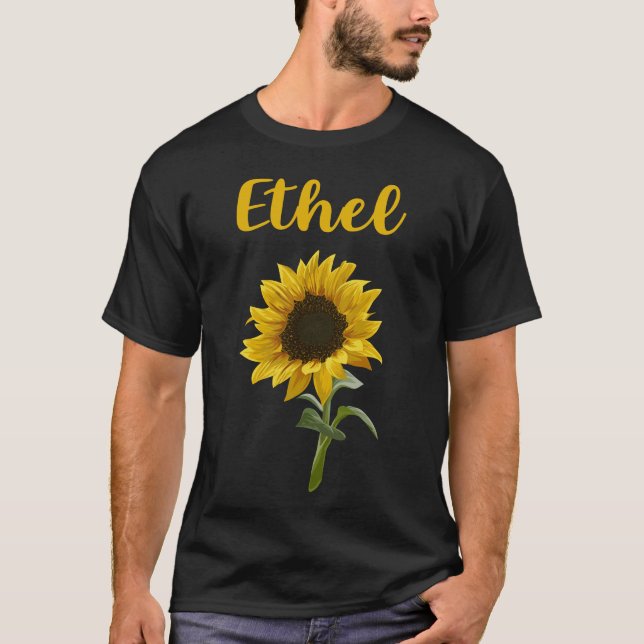 Camiseta Feliz Girassol - Nome de Ethel (Frente)