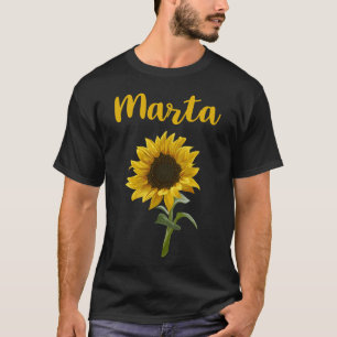 Camiseta Feliz Girassol - Nome Marta