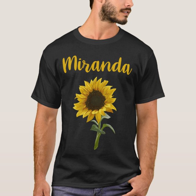 Camiseta Feliz Girassol - Nome Miranda (Frente)