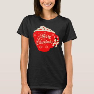 Camiseta Feliz Glacé de Natal Flocos de Neve Sprinkles