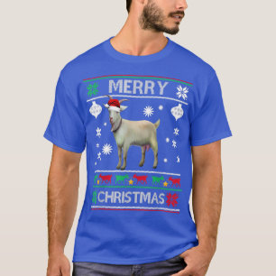 Camiseta Feliz Goatmas de Natal Amantes de Natal Feio