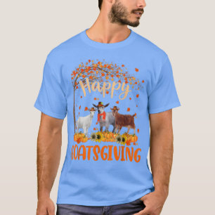 Camiseta Feliz Goatspuring Bonito Dia de Ação de Graças Pro