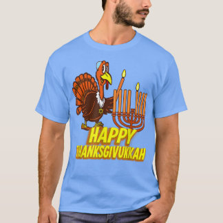 Camiseta Feliz Graças a Deus Turquia Chanukkah Festivas Jew