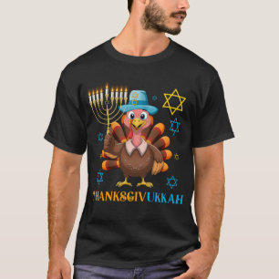 Camiseta Feliz Graças a Deus Turquia Menorah