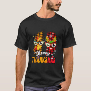 Camiseta Feliz Graças Turquia Enfrenta Óculos De Rosto De R