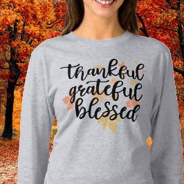 Camiseta Feliz Grateful Benchet Fall Deixa Longa Folga