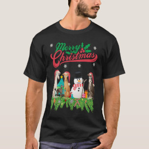 Camiseta Feliz Greyhound Natal Feriados Cães Bonitos Visão