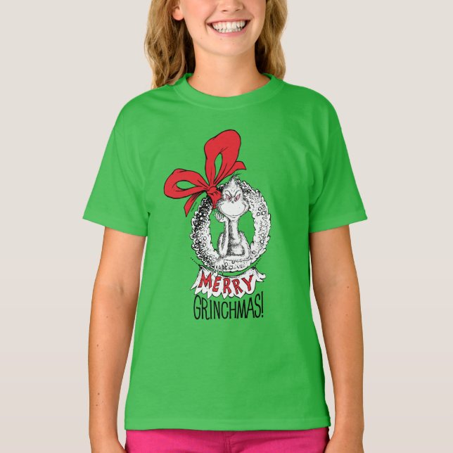 Camiseta Feliz Grinchmas Coroa Grinch (Frente)