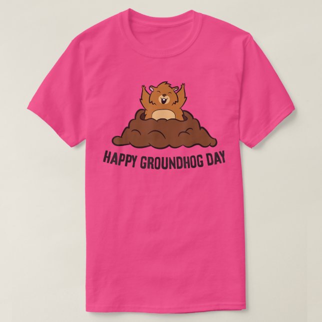 Camiseta Feliz Groundhog Day Love Groundhogs (Frente do Design)